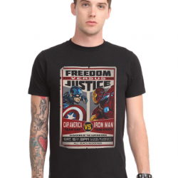 captain america vs iron man shirt